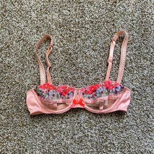 For Love & Lemons Bralette. Floral pink. Size XXS.